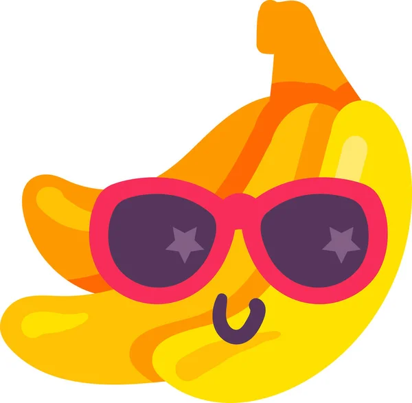 กล้วย อาหารเขตร้อน emoji มีความสุขอารมณ์เวกเตอร์ — ภาพเวกเตอร์สต็อก