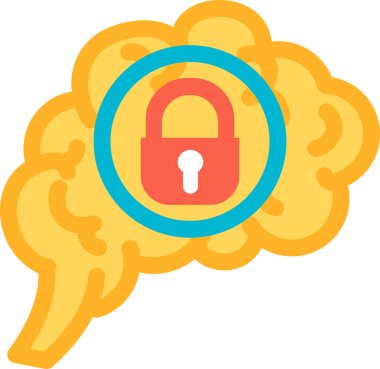 İnsan beyin ikonu vektörünün ters fonksiyonu. Sosyal problemleri ve zihinsel işlevleri olan içine kapanık ya da yansıtıcı bireysel psikoloji. Anatomi entellektüel organına kilitlenmiş. İçerik illüstrasyonu