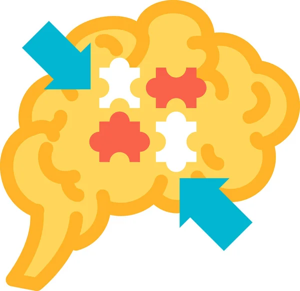 Funkcja Introspekcji Wektora Ludzkiej Ikony Mózgu Badanie Własnej Świadomej Myśli — Wektor stockowy