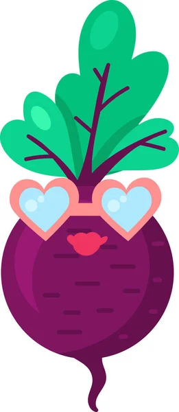 Репа овощная еда смайлик счастливый вектор эмоций — стоковый вектор