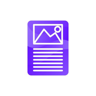 Sunum simgesi vektörü için resim içeren belge. Resim müzayedesi konsepti hakkında bilgi okuyorum. Doğrusal resim grafiği. Galeri elemanı renk çizelgesine sahip kağıt sayfası