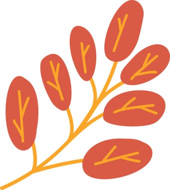 Akçaağaç yapraklı kuru portakal bahçesi doğa vektörü. Sonbahar mevsimi çiçek ormanı ya da park ağacı kuru dal parçası, çevre dekorasyonu. Ekolojik ve botanik bitki örtüsü düz çizgi film çizimi