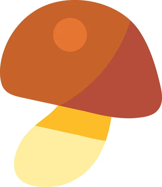 キノコの秋の自然の新鮮さ栄養ベクトル 新鮮な生と熟したビタミン野菜の季節 森の収穫食有機ベジタリアングルメ栄養フラット漫画イラスト — ストックベクタ