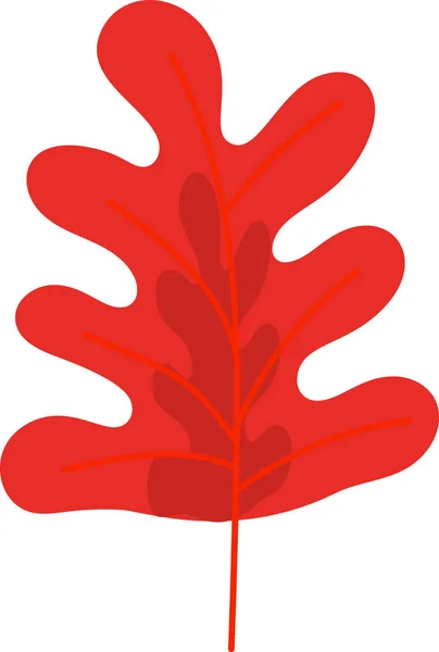 Drzewo Suszone Czerwone Liście Środowiska Wektor Przyrody Jesienny Sezonowy Las — Wektor stockowy