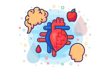 Biyoloji bilimi araştırma ve eğitim ikonu vektörü