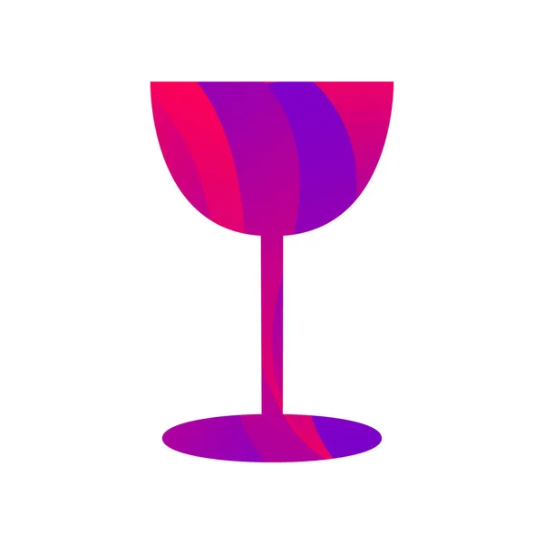 Copo de vinho para beber bebida alcoólica vetor ícone — Vetor de Stock