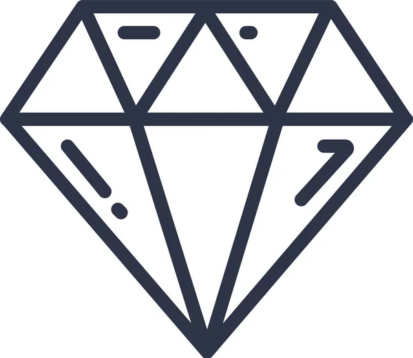 Diamant Glänzenden Schmuck Stein Monochromen Vektor Kostbarer Brillanter Schmuck Klarer — Stockvektor