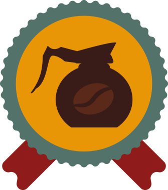 Kahve dükkanı ya da kafe reklam rozeti vektörü