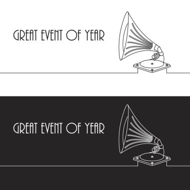 antika gramofon seti