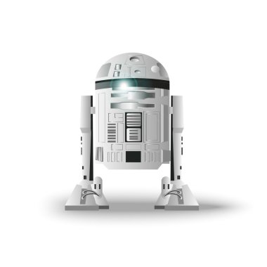 gölge ile beyaz robot