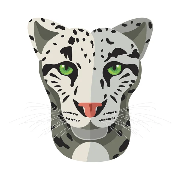 Leopardo-da-neve-gato — Vetor de Stock