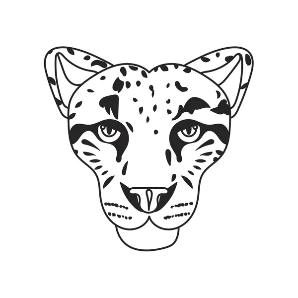 Léopard des neiges sauvage — Image vectorielle