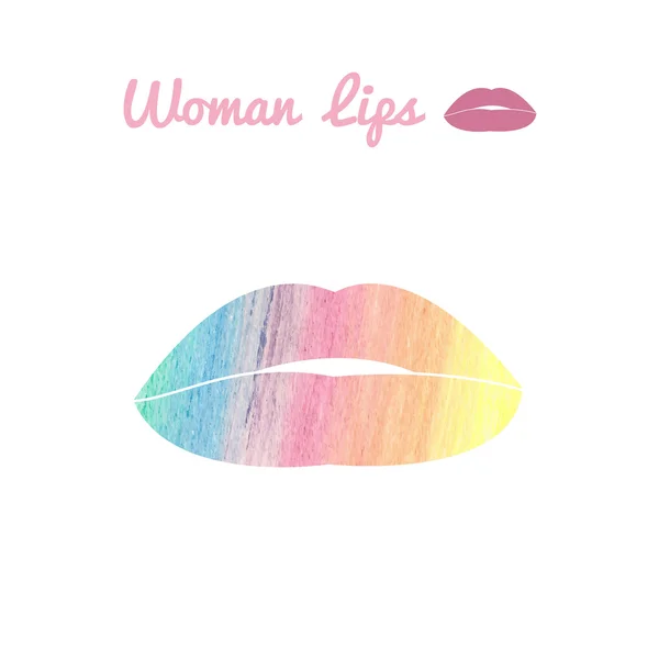 Coloridos labios de mujer — Archivo Imágenes Vectoriales