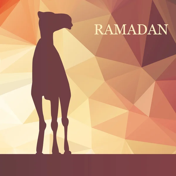 Tarjeta de felicitación Ramadán — Vector de stock