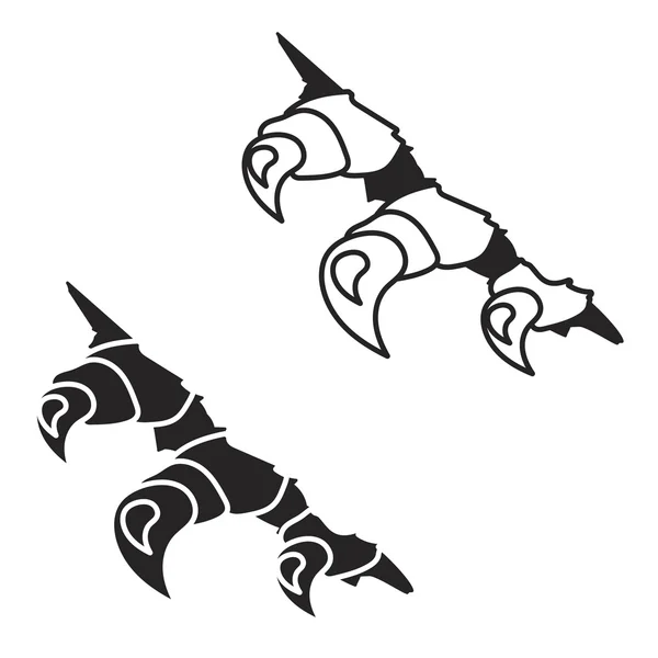 Dragon monster claws — Stockvector