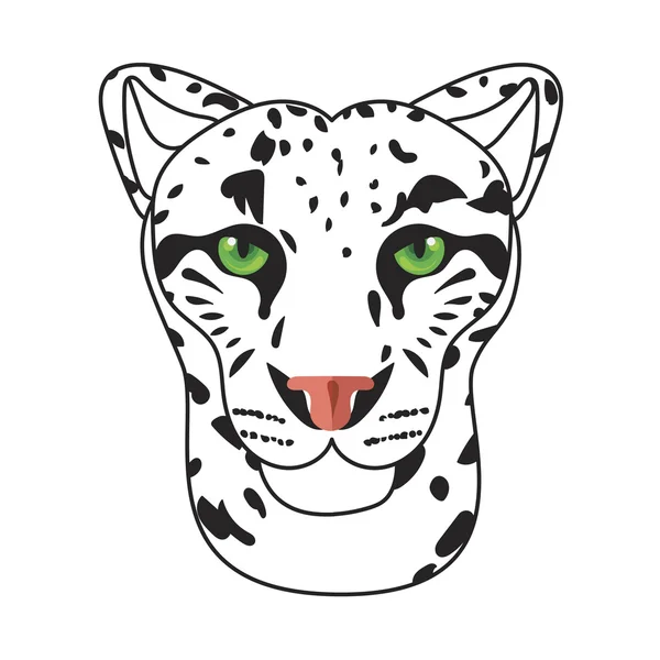 Leopardo-da-neve-gato —  Vetores de Stock