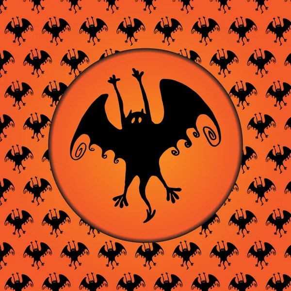 Halloween-Fledermaus-Silhouette — Stockvektor