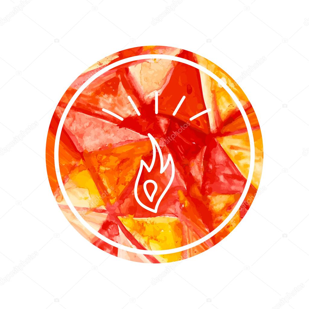 logo of fire and bonfire