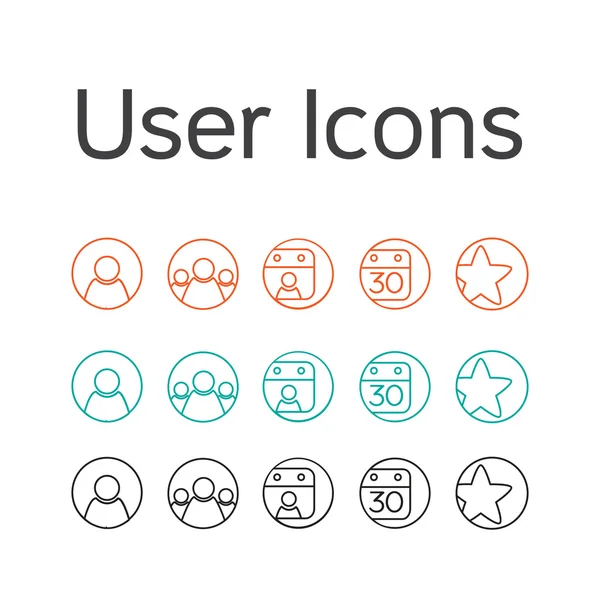 Vector User Icons — Stock Vector