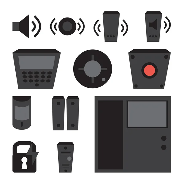 Vector simple set of detectors icons — Stockvector