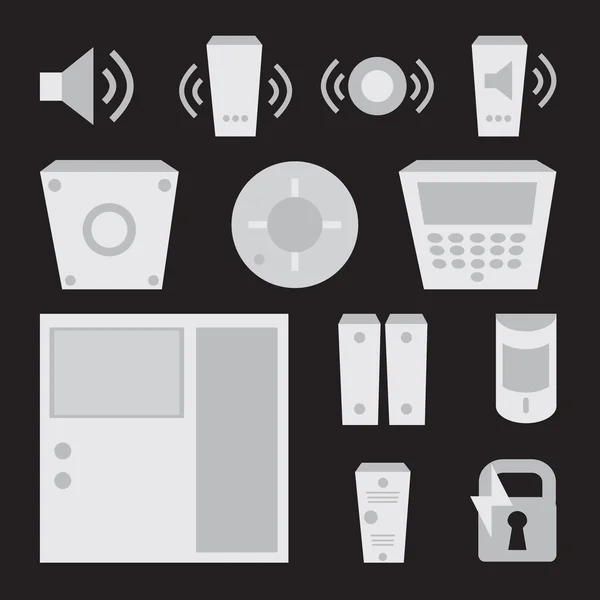 Vector simple set of detectors icons — 图库矢量图片