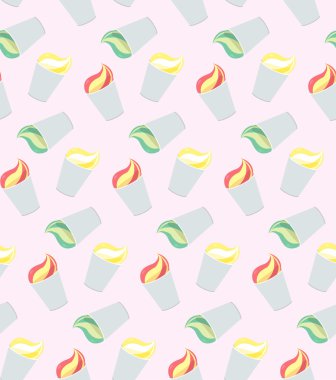 Vektör seamless modeli gelen dondurma