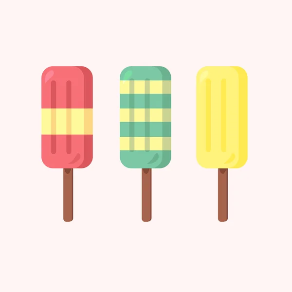 Conjunto vectorial de helados — Vector de stock