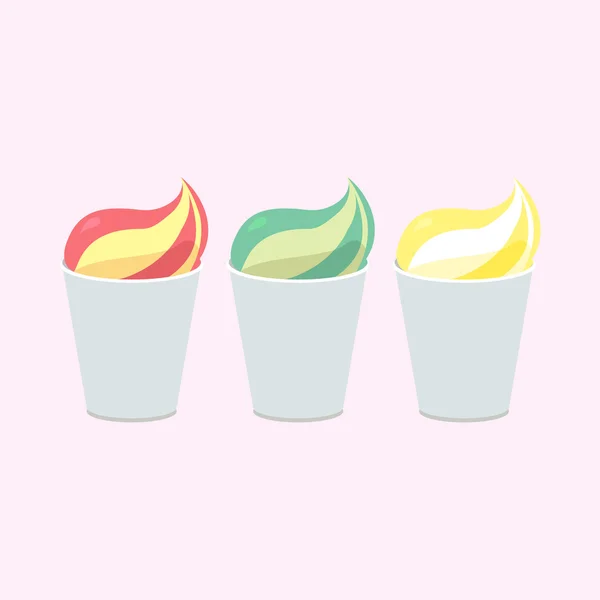 Ensemble vectoriel de crèmes glacées — Image vectorielle