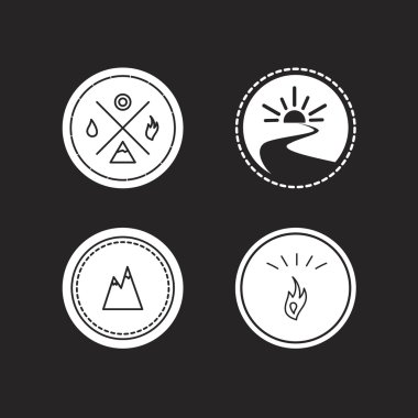 Vektör ekoloji logotypes, dizi simge ve doğa sembolü