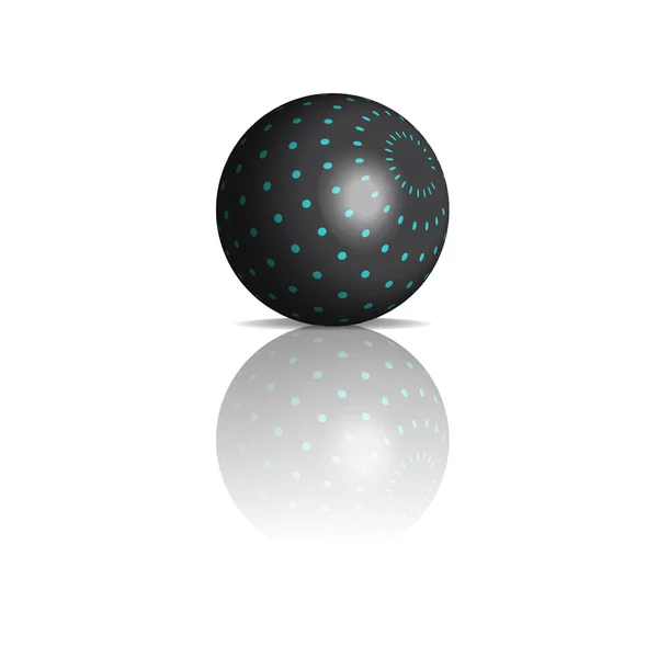 Boule de dégradé avec cercles — Image vectorielle