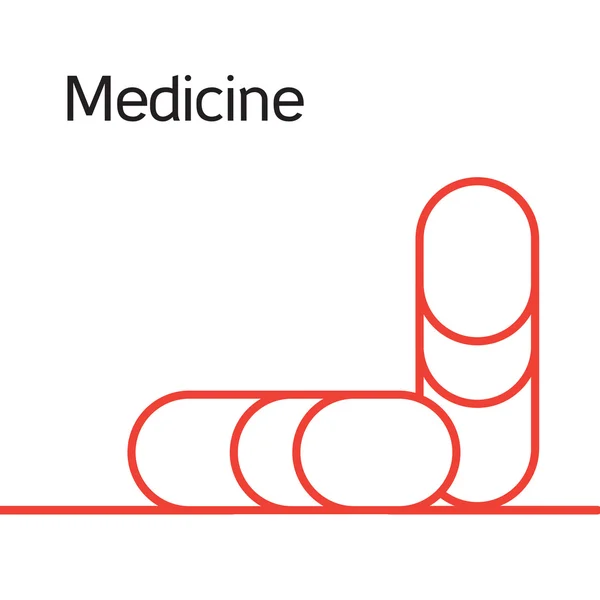 Geneeskunde pictogram, logo, concept — Stockvector