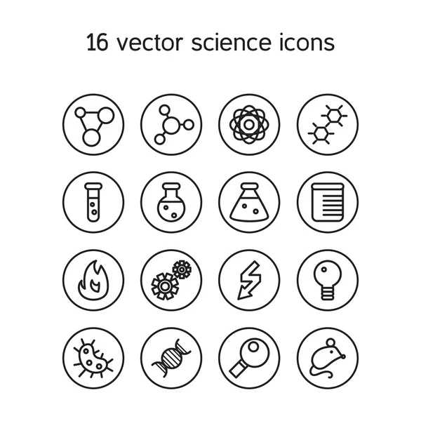 Iconos de ciencia — Vector de stock
