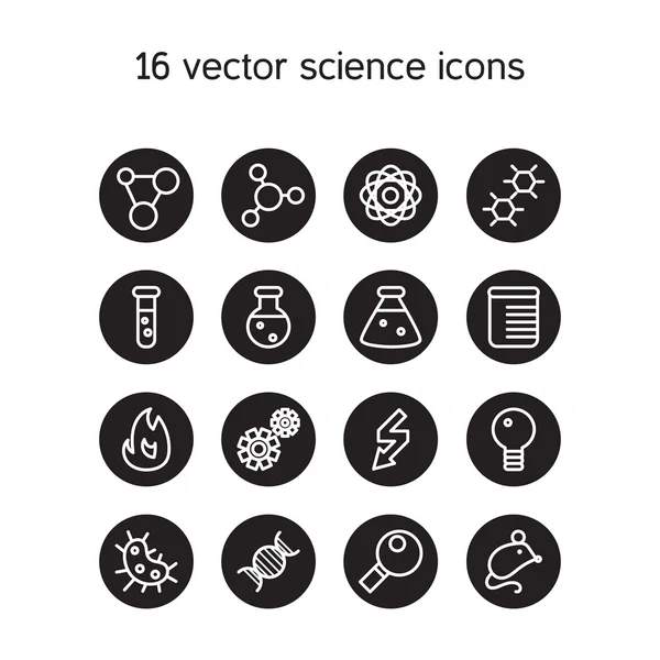 Iconos de ciencia — Vector de stock