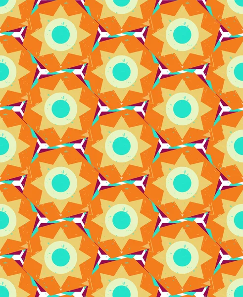 Grunge patrón geométrico inconsútil colorido — Vector de stock