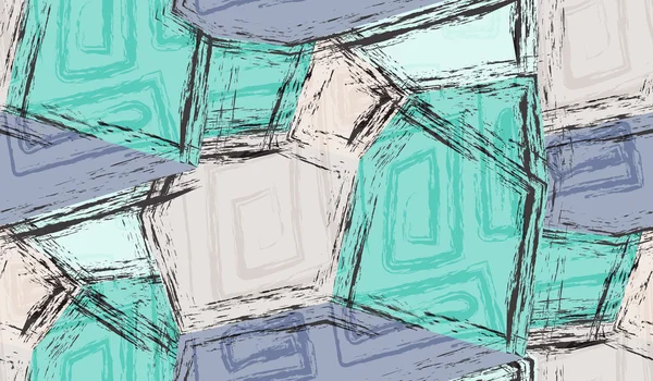 Грандж барвистий геометричний безшовний візерунок — стоковий вектор