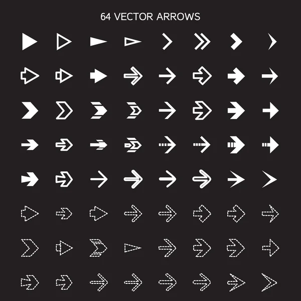 Geïsoleerde pijlen set — Stockvector