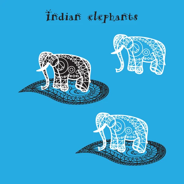 印度 elepnant — 图库矢量图片