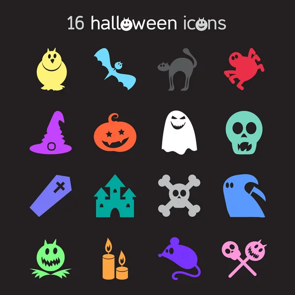 Conjunto de ícones de Halloween — Vetor de Stock