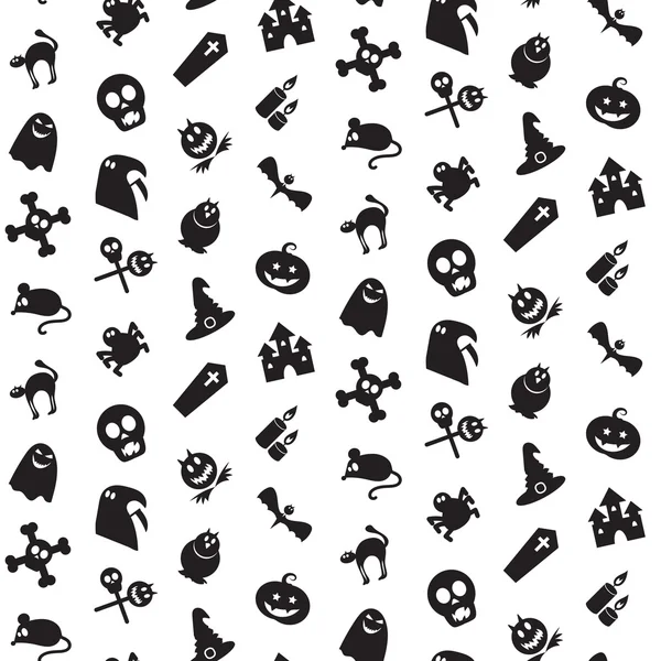 Icônes halloween motif sans couture — Image vectorielle