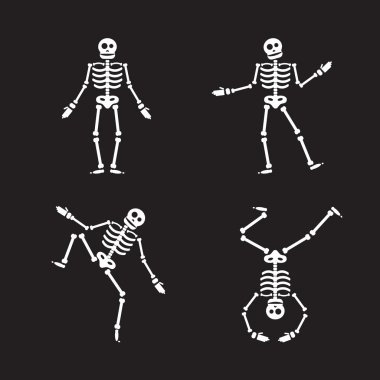 Mutlu Halloween iskelet illüstrasyon
