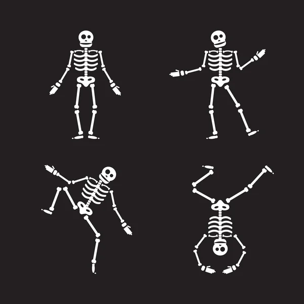 Gelukkig Halloween skeleton illustratie — Stockvector