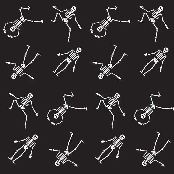 Mutlu Halloween iskelet seamless modeli