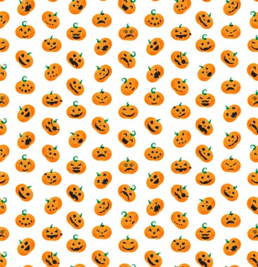 Duygusal Halloween pumpkins üzerinden seamless modeli
