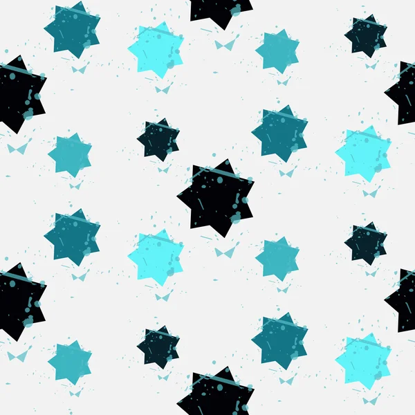 Grunge colorful geometric seamless pattern — Stock Vector