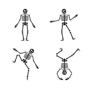 Mutlu Halloween iskelet illüstrasyon