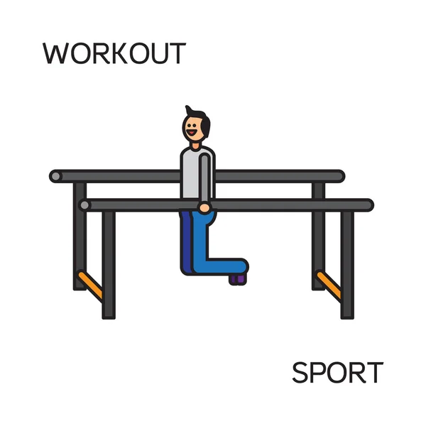 Sportman with sports equipment for street workout — Stock Illustration Sportman with sports equipment for street workout Royalty Free Stock Vectors