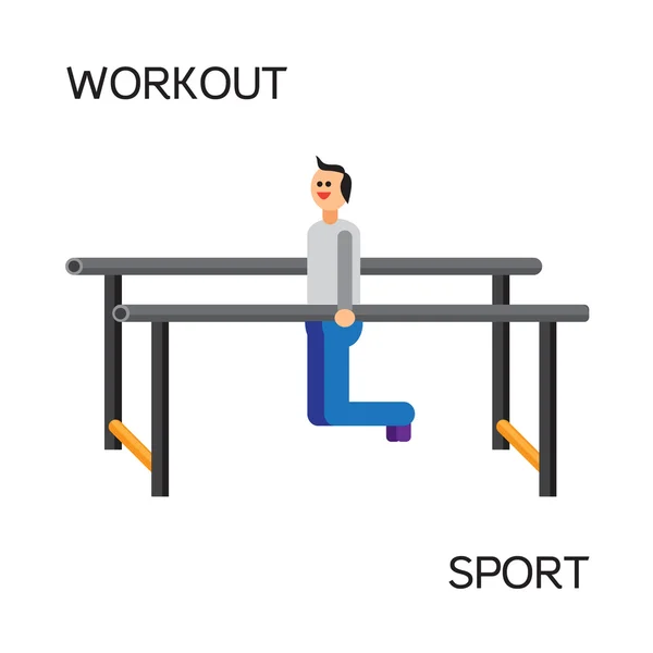 Sportman with sports equipment for street workout — Stock Illustration Sportman with sports equipment for street workout Royalty Free Stock Illustrations