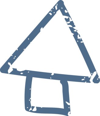 Mavi ok simgesi ögesi. Ai arayüzü karalama biçimi illüstrasyonu