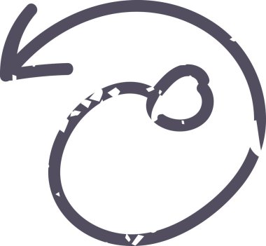 Koyu gri ok simgesi. Ai arayüzü karalama biçimi illüstrasyonu