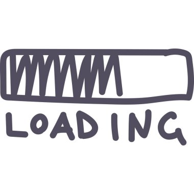 Koyu gri simge yükleme elementi. Ai arayüzü karalama biçimi illüstrasyonu